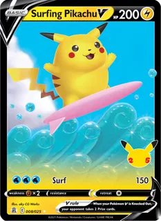 Surfing Pikachu V 008/25