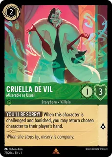 Cruella De Vil - Miserable as Usual 72/204/204