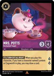 Mrs. Potts - Enchanted Teapot 52/204/204
