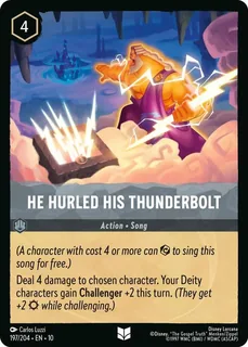 He Hurled His Thunderbolt 197/204/204