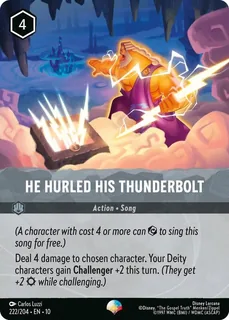 He Hurled His Thunderbolt 222/204/204