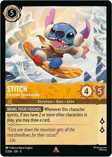 Stitch - Carefree Snowboarder 7/204/204