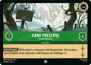 Game Preserve - Protected Land 102/204/204
