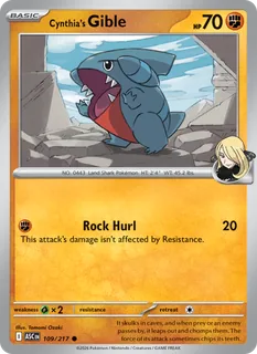 Cynthia's Gible 109/217