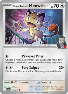 Team Rocket's Meowth 161/217