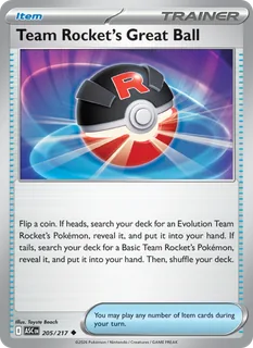 Team Rocket's Great Ball 205/217