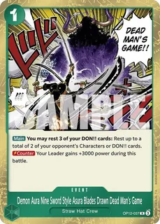 Demon Aura Nine Sword Style Asura Blades Drawn Dead Man's Game OP12-037