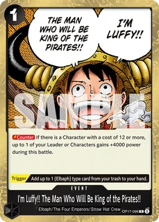 I'm Luffy!! The Man Who Will Be King of the Pirates!! OP17-096