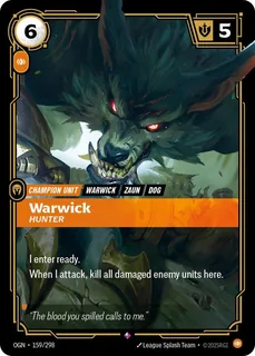 Warwick, Hunter 159/298
