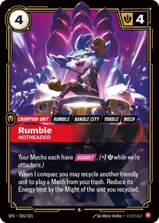 Rumble, Hotheaded 026/221