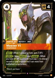 Master Yi, Tempered 113/219