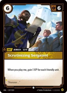 Scrutinizing Sergeant 157/219