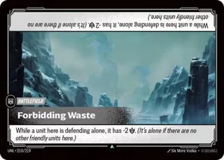 Forbidding Waste 210/219
