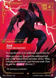 Zed, From the Shadows 023/166