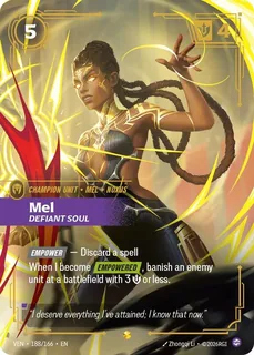 Mel, Defiant Soul 188/166