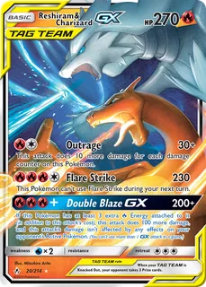 Reshiram & Charizard GX 020/214