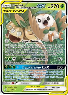 Rowlet & Alolan Exeggutor GX 001/236