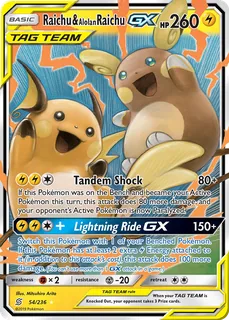 Raichu & Alolan Raichu GX 054/236