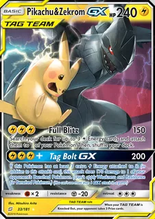 Pikachu & Zekrom GX 033/181