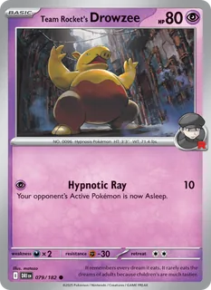 Team Rocket's Drowzee 079/182