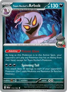 Team Rocket's Arbok 113/182