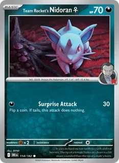 Team Rocket's Nidoran♀ 114/182