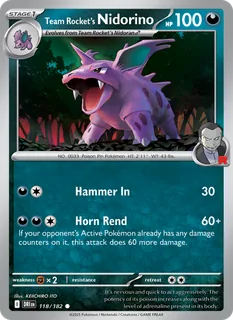 Team Rocket's Nidorino 118/182