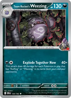 Team Rocket's Weezing 126/182
